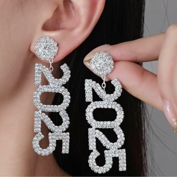 Jewelry - 2025 graduation bling earrings